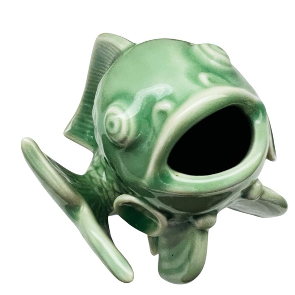 Vintage Wide Mouth Koi Fish Ceramic Figurine - Picture 4 of 7